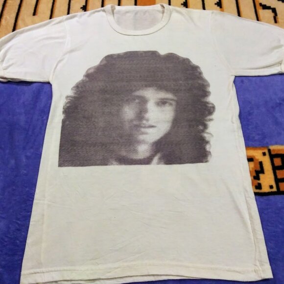Vintage Rare 1970's Brian May Queen Band Rock Concert Small T-shirt - Picture 1 of 6